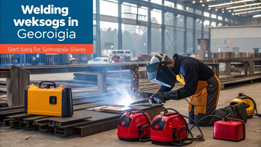 Essential welding tools for a small business startup in Georgia, showing workers in action.