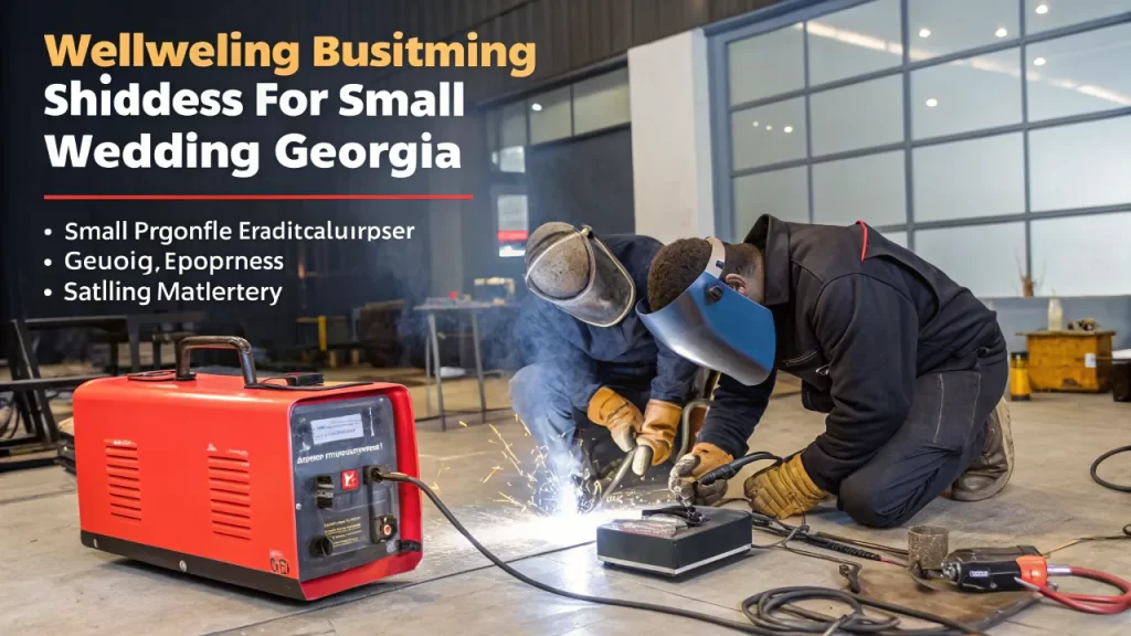 A welding shop in Georgia with necessary tools and equipment for a small business venture.