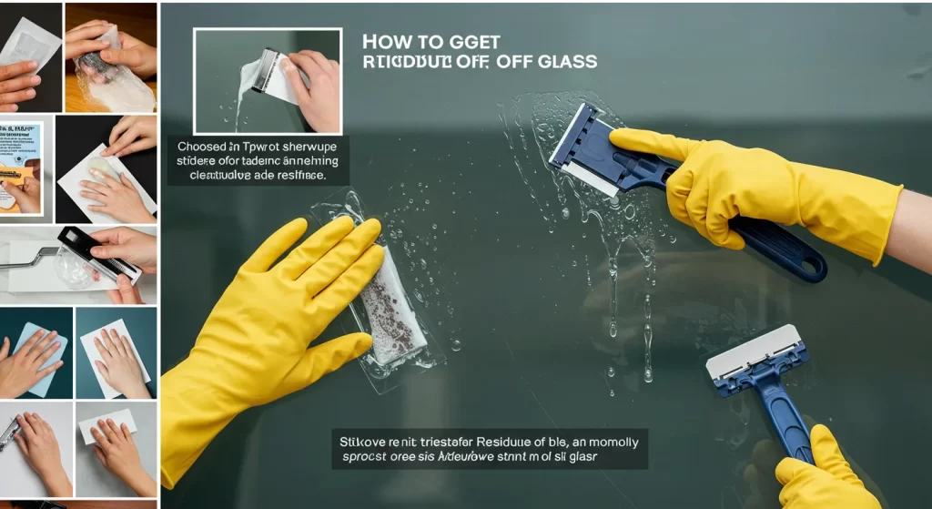 how to get sticker residue off glass