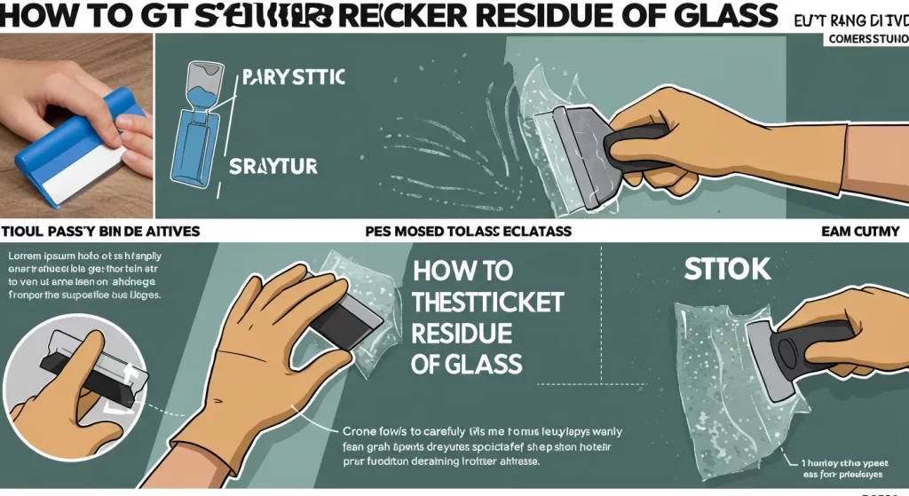 how to get sticker residue off glass