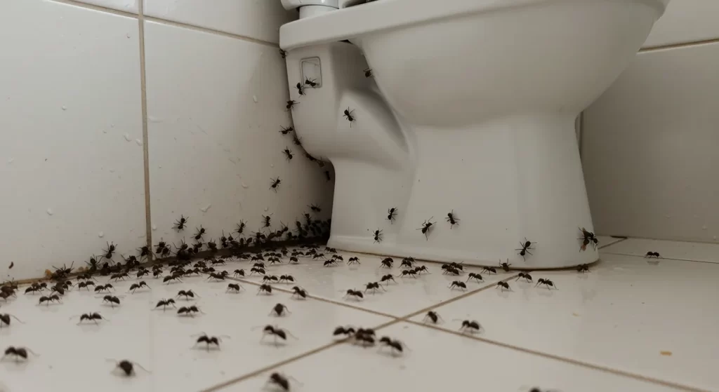 ants in bathroom
