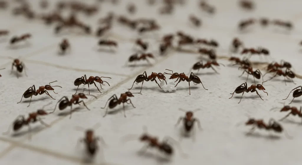 ants in bathroom