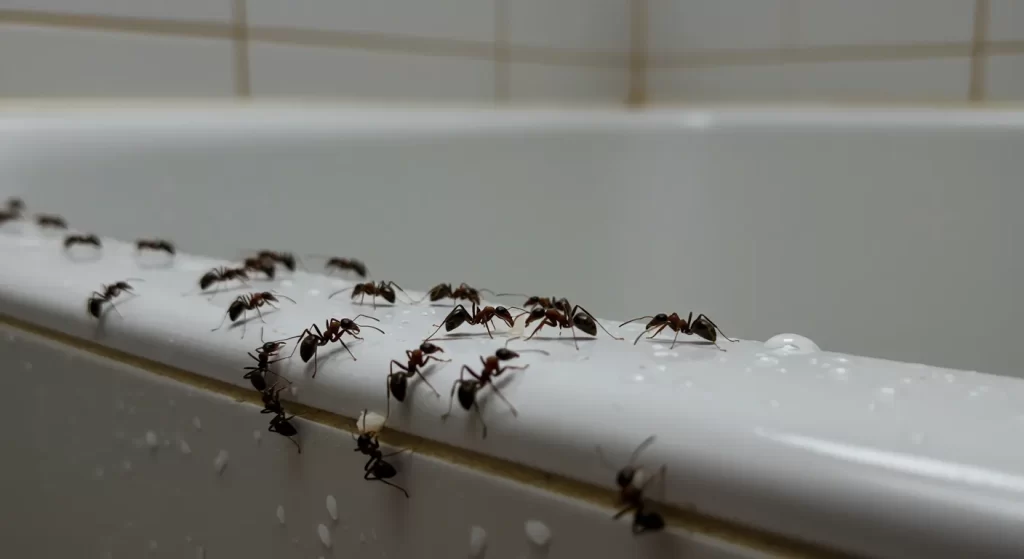 ants in bathroom